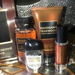 Bath and Bodyworks Mahogany teakwood Travel size gift set